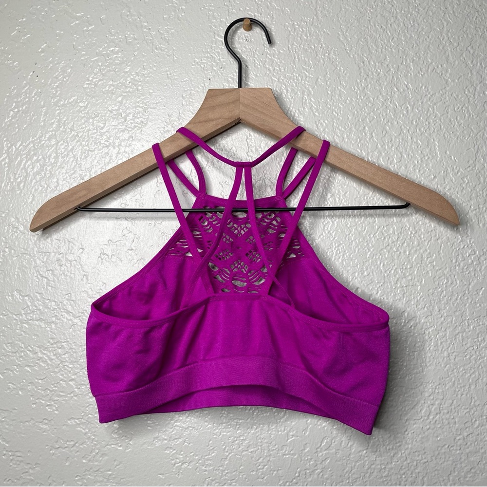 NWOT Victoria’s Secret Women's Bralette Halter Seamless Cutout Magenta Purple - Picture 6 of 10